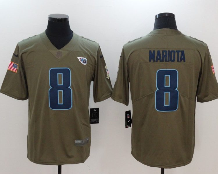 Men's Tennessee Titans Marcus Mariota #8 Brown Jersey