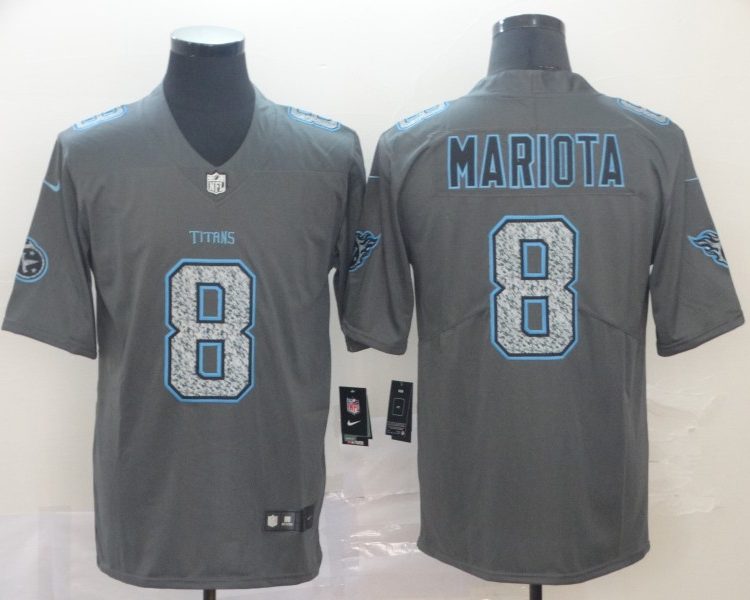 Men's Tennessee Titans Marcus Mariota #8 Gray Jersey