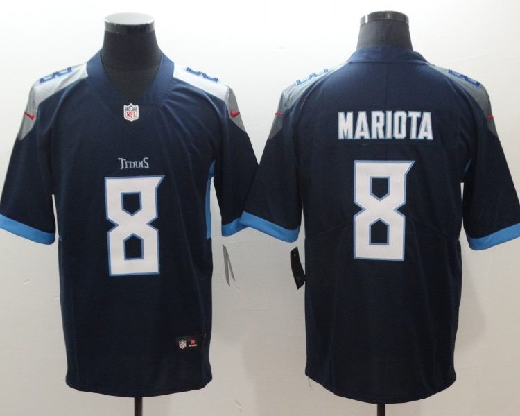 Men's Tennessee Titans Marcus Mariota #8 Navy Jersey