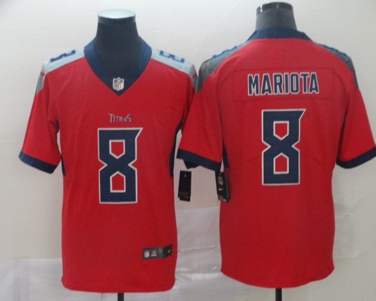 Men's Tennessee Titans Marcus Mariota #8 Red Inverted Legend Jersey