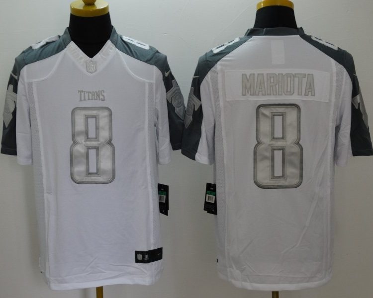 Men's Tennessee Titans Marcus Mariota #8 White Jersey