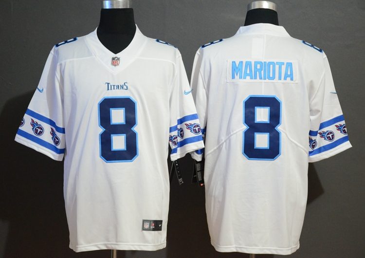 Men's Tennessee Titans Marcus Mariota #8 White Jersey
