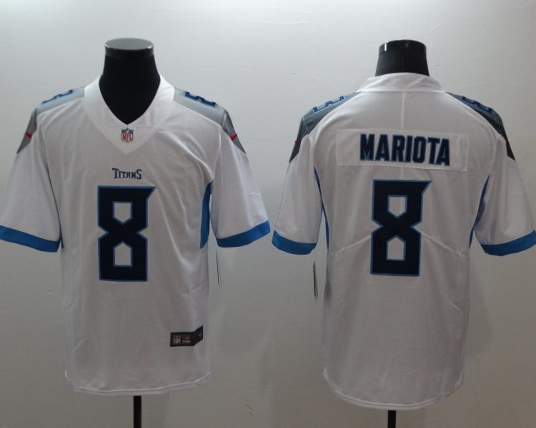 Men's Tennessee Titans Marcus Mariota #8 White Jersey