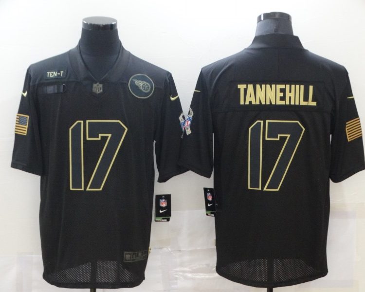 Men's Tennessee Titans Ryan Tannehill #17 Black Jersey