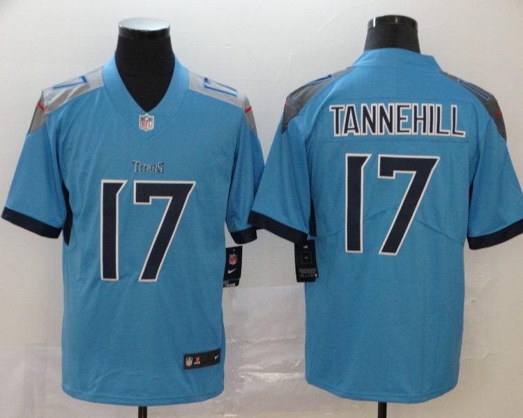 Men's Tennessee Titans Ryan Tannehill #17 Light Blue Jersey