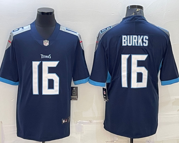 Men's Tennessee Titans Treylon Burks #16 Navy Jersey