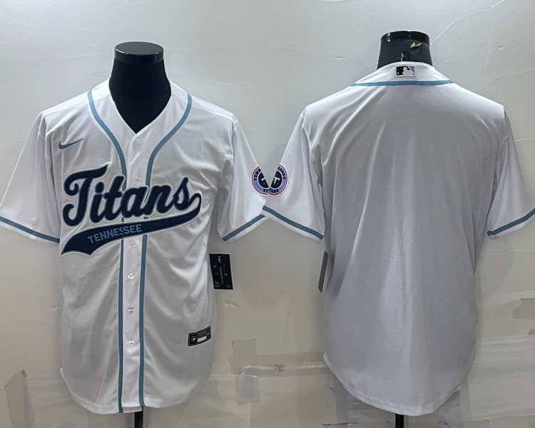 Men's Tennessee Titans White Blank Jersey