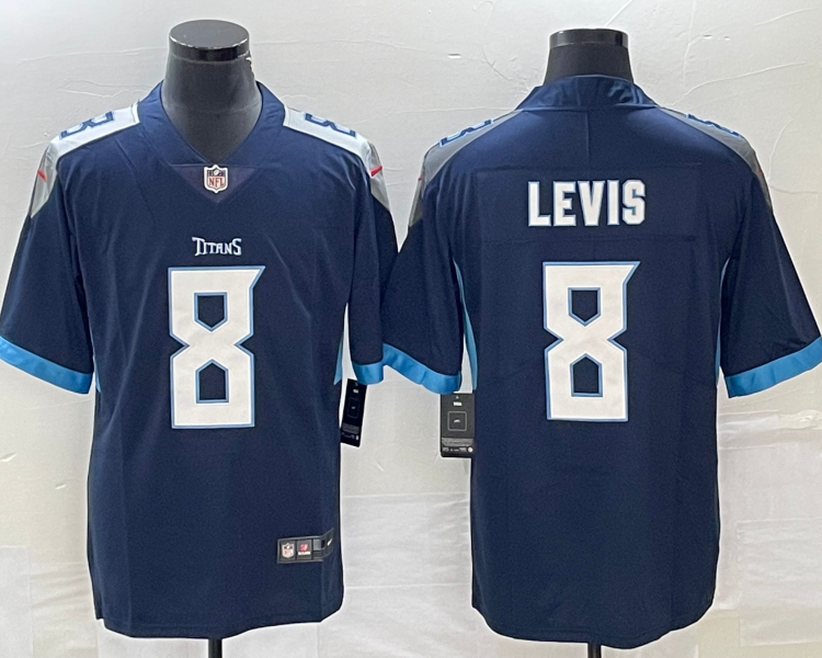 Men's Tennessee Titans Will Levis #8 Navy Jersey