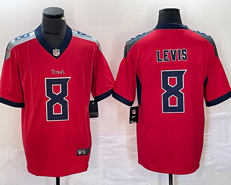Men's Tennessee Titans Will Levis #8 Red Inverted Legend Jersey