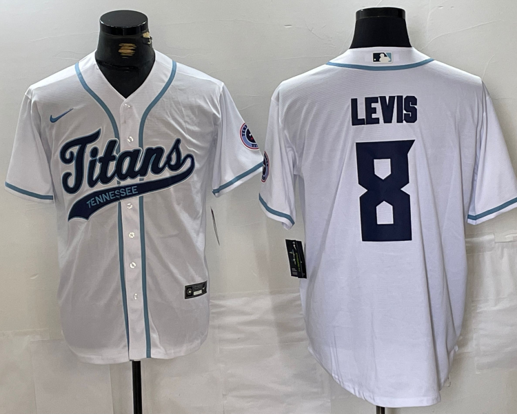 Men's Tennessee Titans Will Levis #8 White Jersey