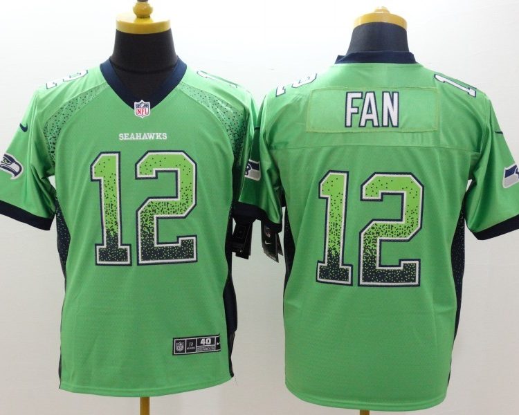 Men's Seattle Seahawks 12th Fan Green Jersey