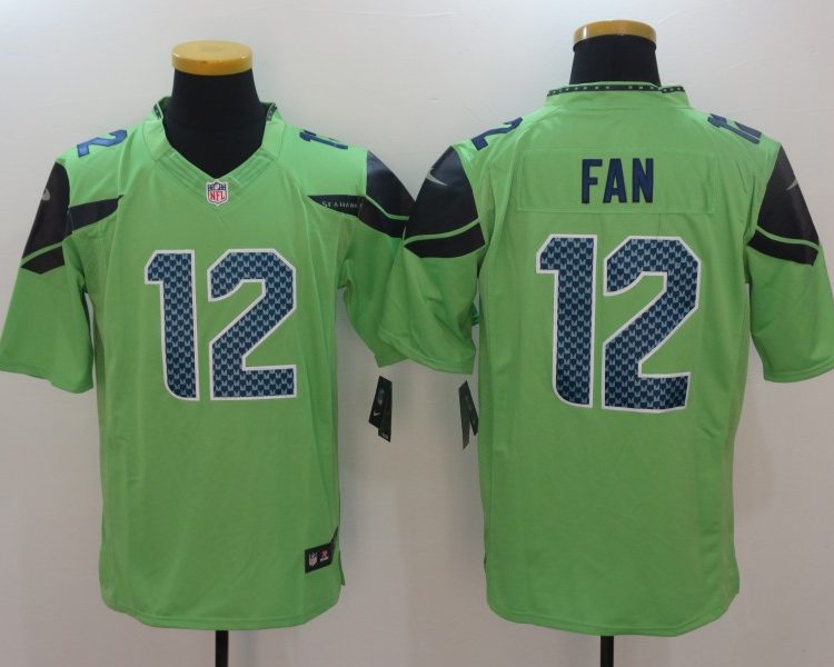 Men's Seattle Seahawks 12th Fan Green Jersey