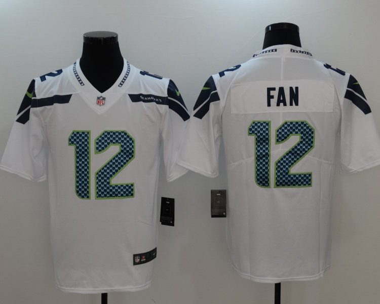 Men's Seattle Seahawks 12th Fan White Team Jersey