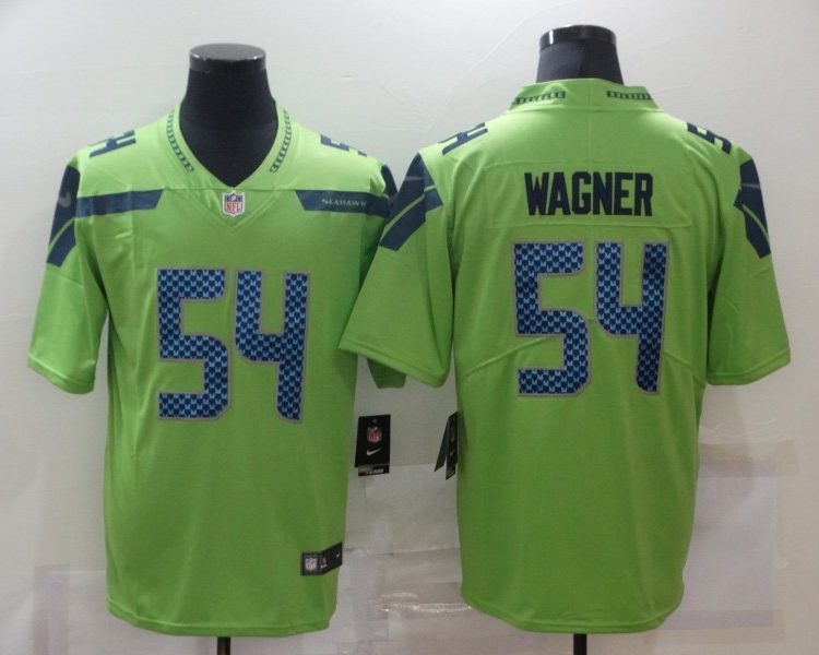 Men's Seattle Seahawks Bobby Wagner #54 Green Jersey