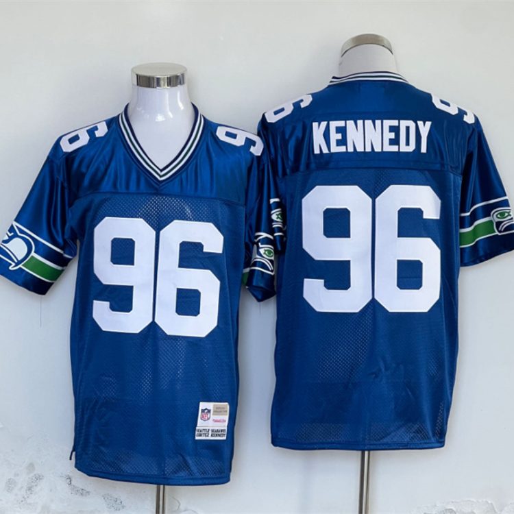 Men's Seattle Seahawks Cortez Kennedy Mitchell & Ness Royal Legacy Jersey