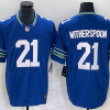 Men's Seattle Seahawks Devon Witherspoon #21 Royal Throwback Legend Jersey