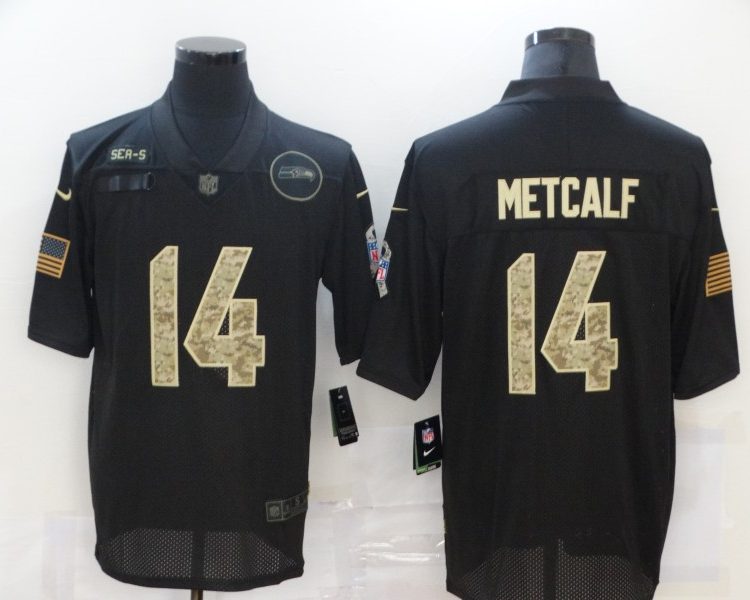 Men's Seattle Seahawks DK Metcalf #14 Black Jersey