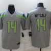 Men's Seattle Seahawks DK Metcalf #14 Gray Inverted Legend Jersey