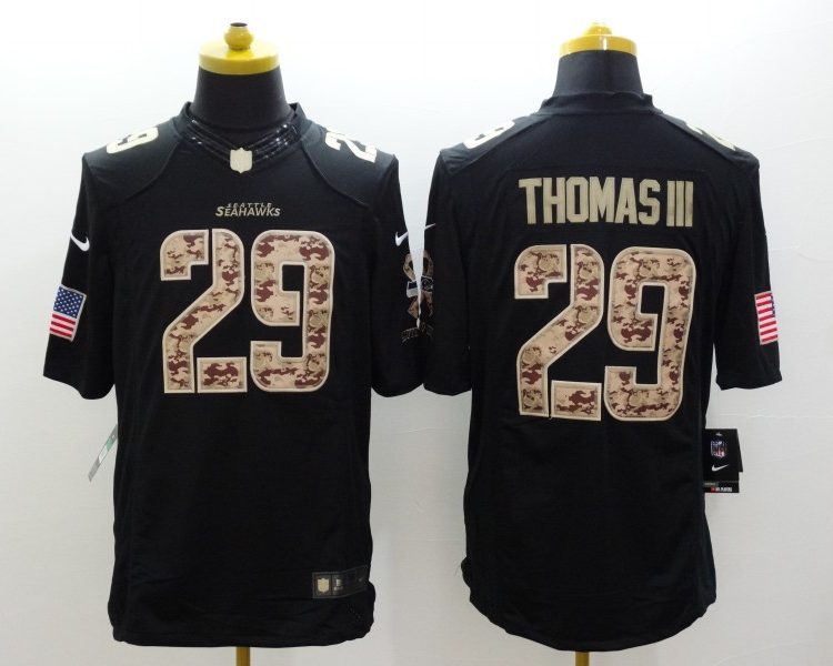 Men's Seattle Seahawks Earl Thomas III #29 Black Jersey