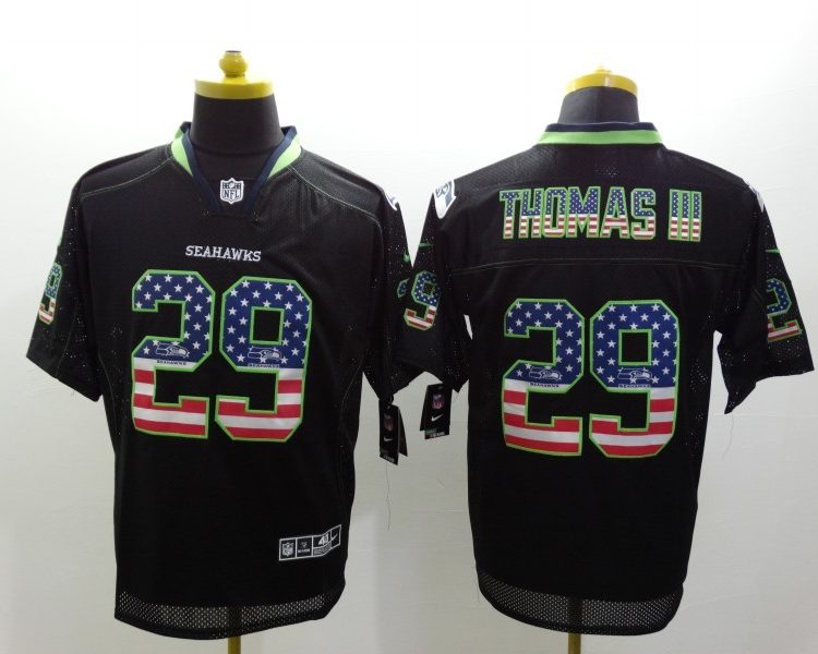 Men's Seattle Seahawks Earl Thomas III #29 Black Jersey