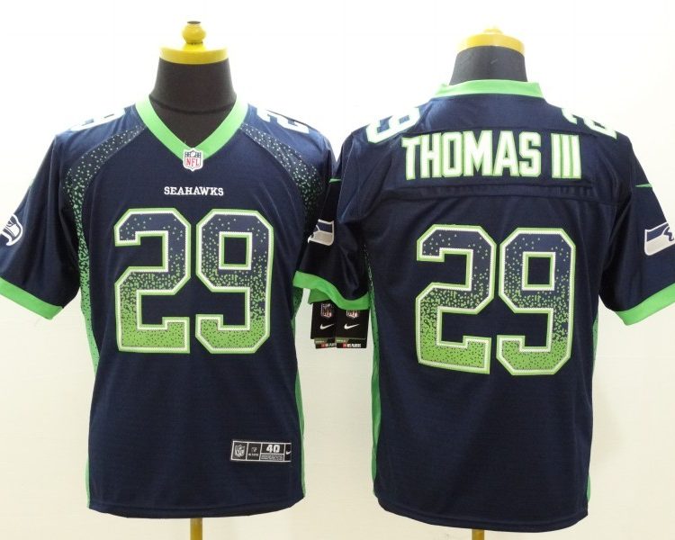 Men's Seattle Seahawks Earl Thomas III #29 Navy Jersey