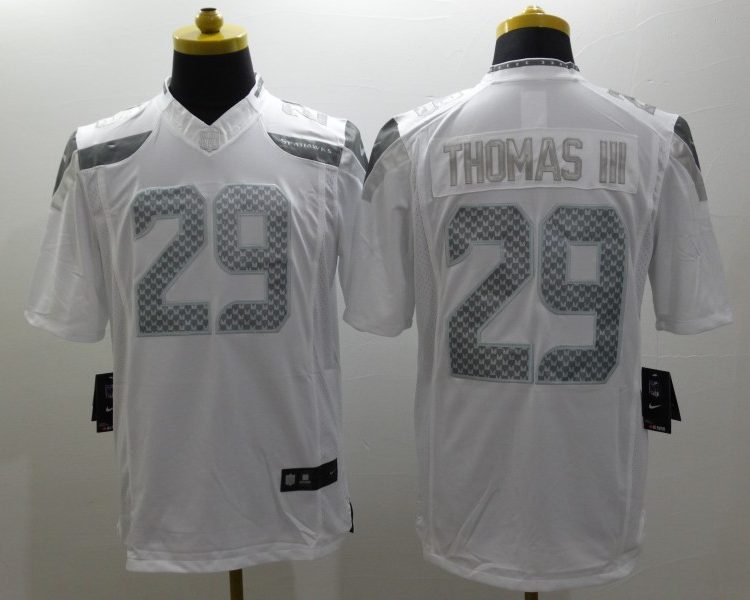 Men's Seattle Seahawks Earl Thomas III #29 White Jersey