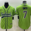 Men's Seattle Seahawks Geno Smith #7 Green Jersey Joint Edition