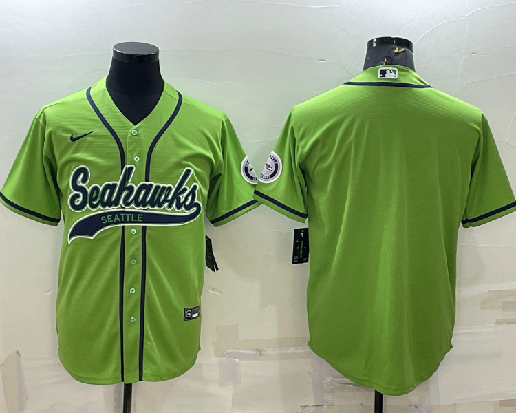 Men's Seattle Seahawks Green Blank Jersey