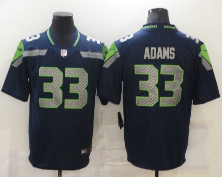 Men's Seattle Seahawks Jamal Adams #33 Navy Jersey