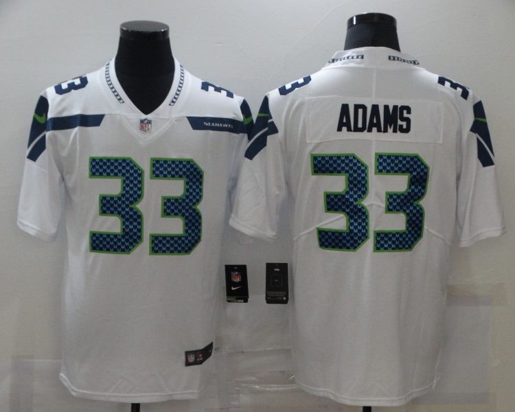 Men's Seattle Seahawks Jamal Adams #33 White Jersey