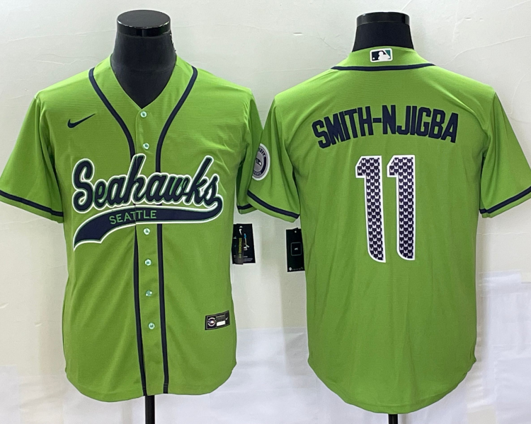 Men's Seattle Seahawks Jaxon Smith-Njigba #11 Green Jersey Joint Edition