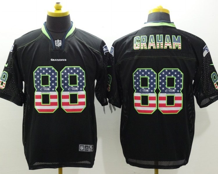 Men's Seattle Seahawks Jimmy Graham #88 Black Jersey