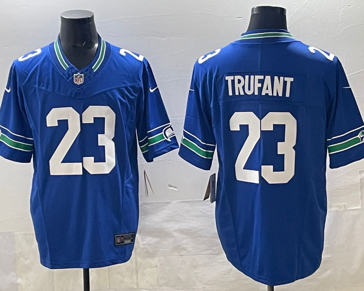 Men's Seattle Seahawks Marcus Trufant #23 Royal Alternate Jersey
