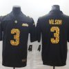 Men's Seattle Seahawks Russell Wilson #3 Black Jersey