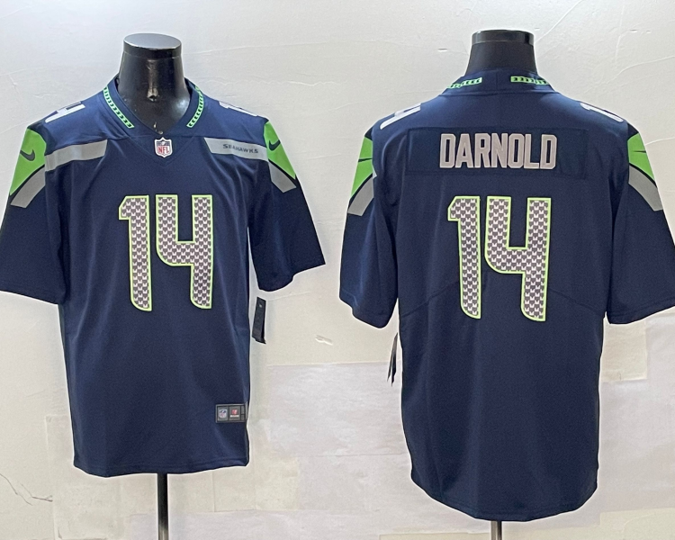 Men's Seattle Seahawks Sam Darnold #14 College Navy Jersey