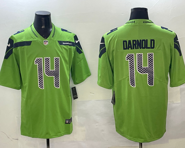 Men's Seattle Seahawks Sam Darnold #14 Green Jersey