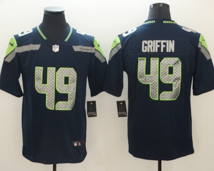 Men's Seattle Seahawks Shaquem Griffin #49 Navy Jersey