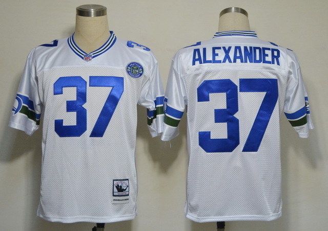Men's Seattle Seahawks Shaun Alexander Mitchell & Ness White Legacy Jersey