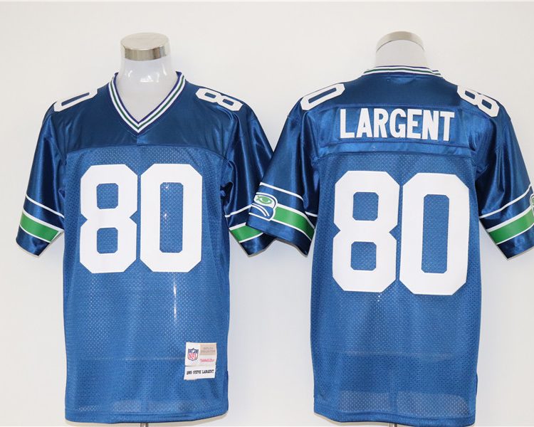 Men's Seattle Seahawks Steve Largent Mitchell & Ness Royal Legacy Jersey