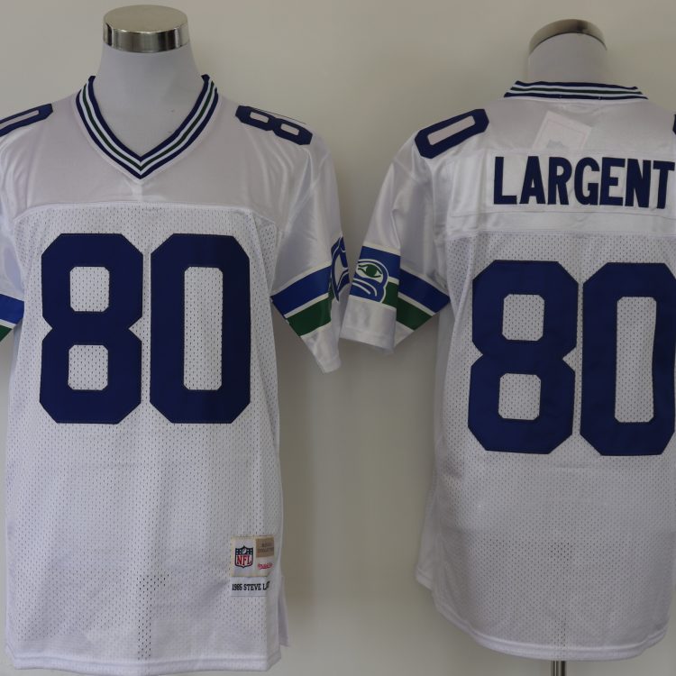 Men's Seattle Seahawks Steve Largent Mitchell & Ness White Legacy Jersey