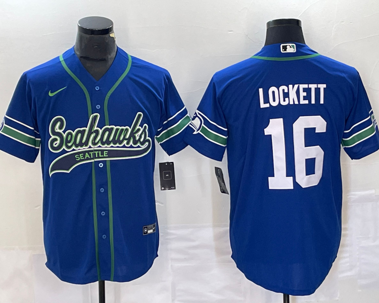 Men's Seattle Seahawks Tyler Lockett #16 Royal Alternate Legend Jersey Joint Edition