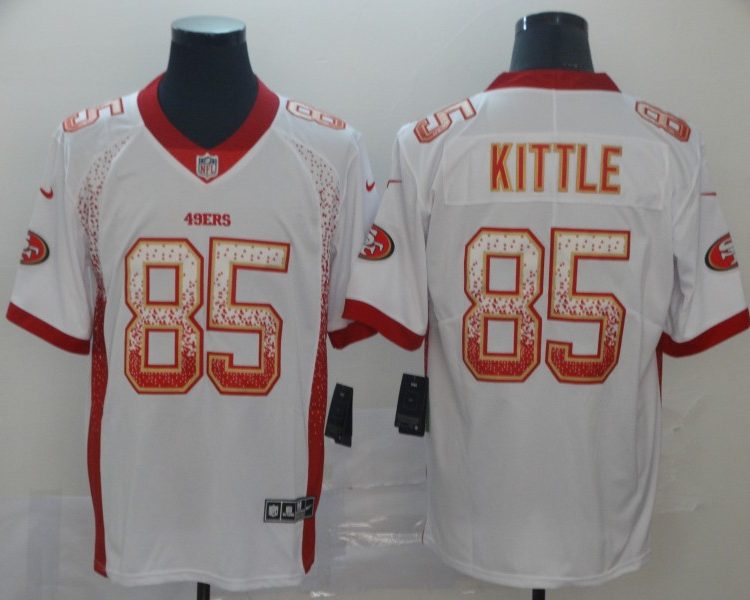 Men's San Francisco 49ers #85 George Kittle White Jersey