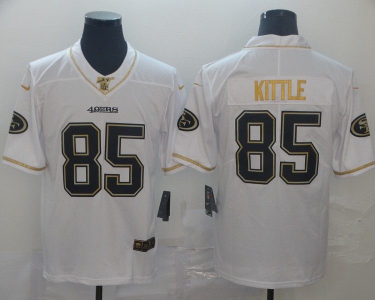 Men's San Francisco 49ers #85 George Kittle White Jersey