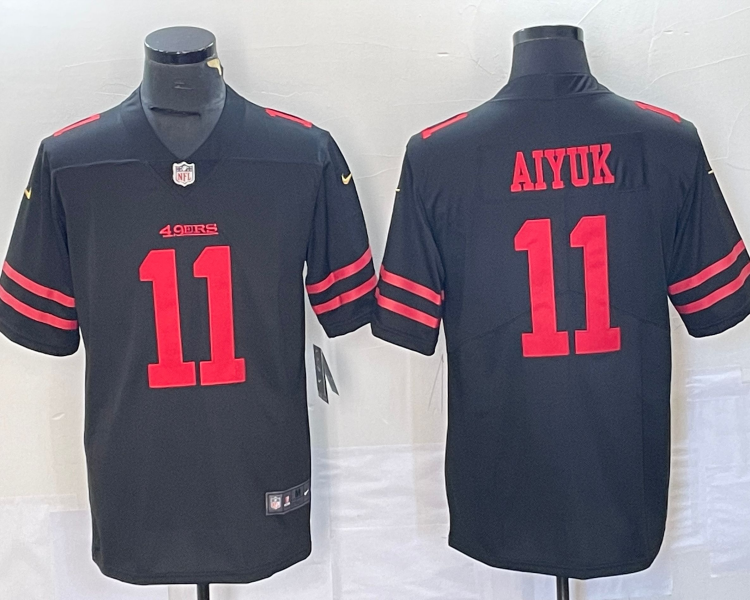 Men's San Francisco 49ers Brandon Aiyuk #11 Black Jersey