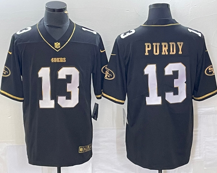 Men's San Francisco 49ers Brock Purdy #13 Black Jersey