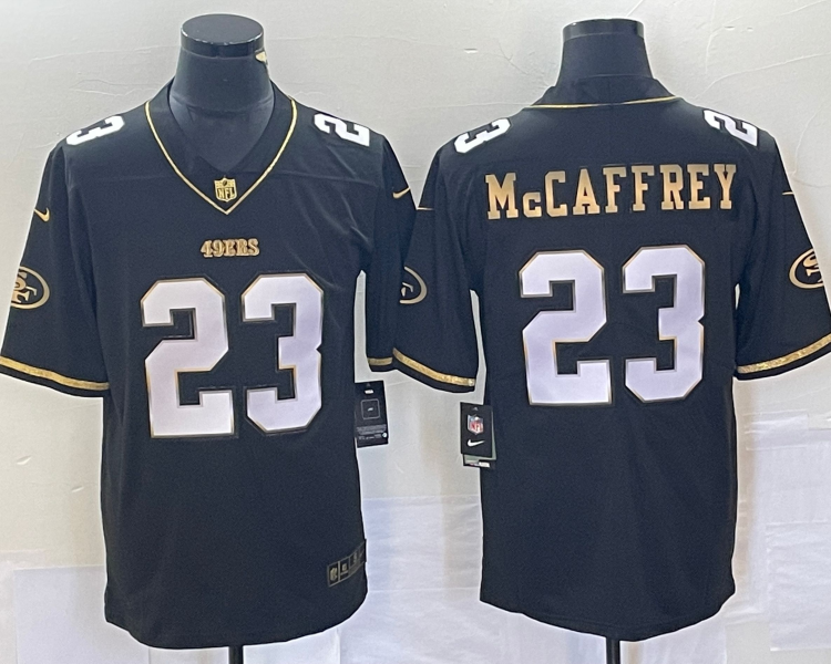 Men's San Francisco 49ers Christian McCaffrey #23 Black Jersey