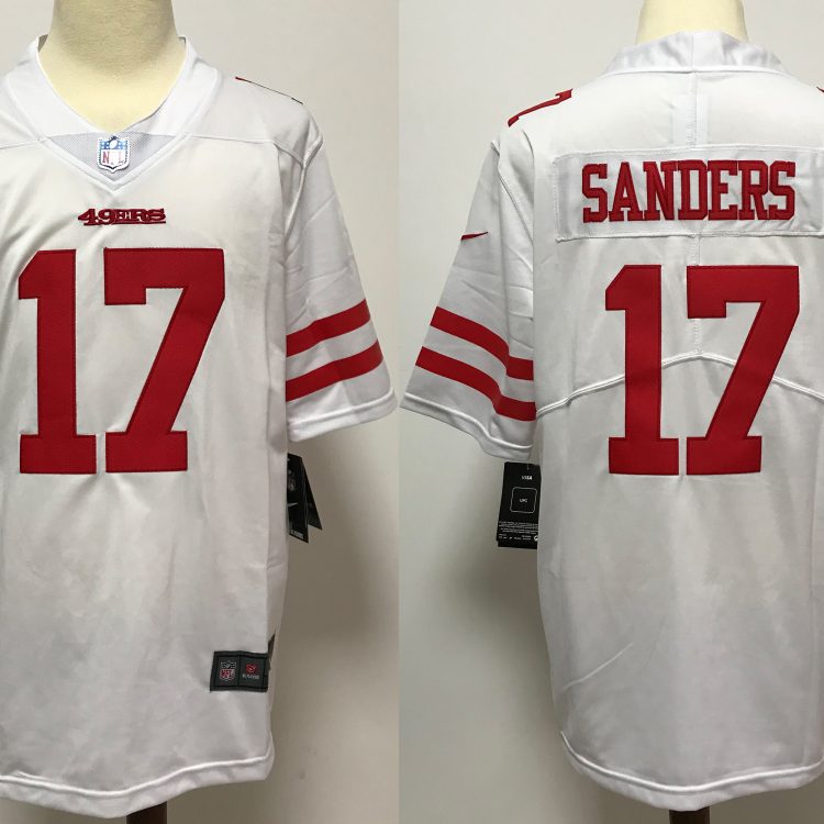 Men's San Francisco 49ers Emmanuel Sanders #17 White Jersey