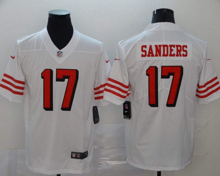 Men's San Francisco 49ers Emmanuel Sanders #17 White Jersey