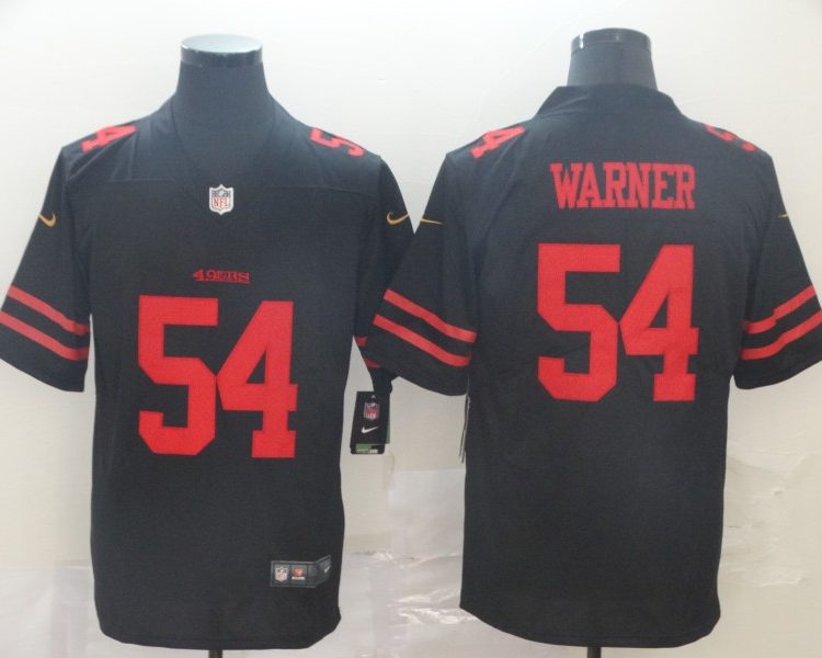 Men's San Francisco 49ers Fred Warner #54 Black Jersey