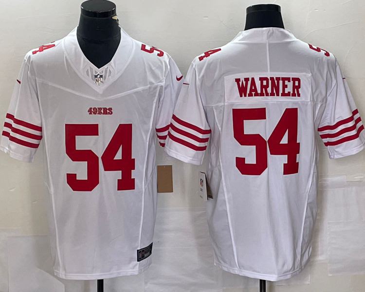 Men's San Francisco 49ers Fred Warner #54 White Jersey